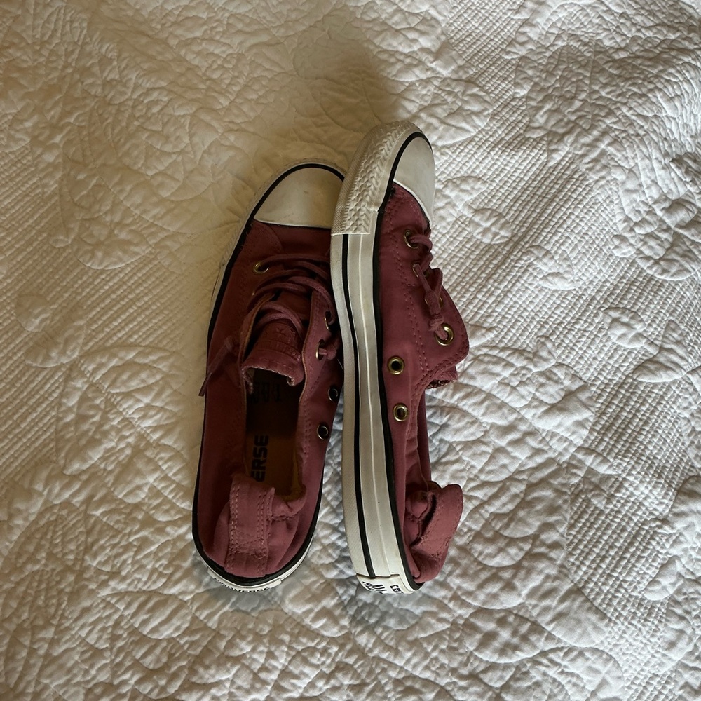 Maroon Low-Top Sneakers